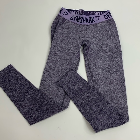 GYMSHARK Leggings Size XS Heather Purple with stretch Designer Workout - Picture 1 of 13